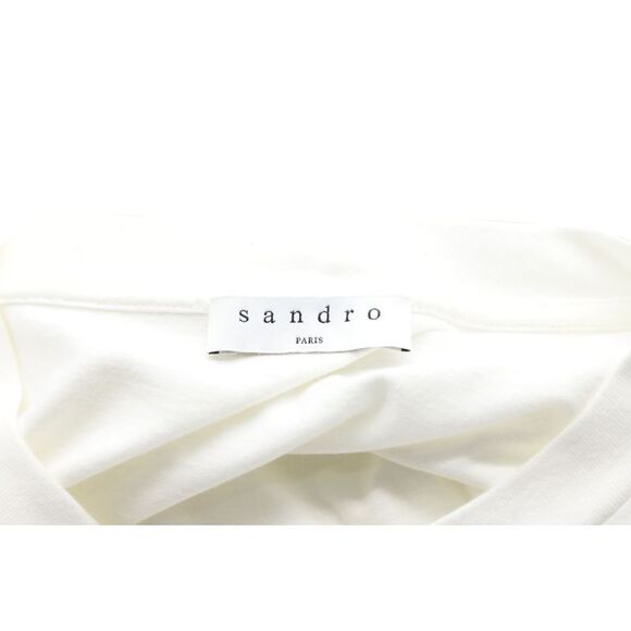 Sandro Amour Logo T-shirt in White Cotton - Picture 5 of 6
